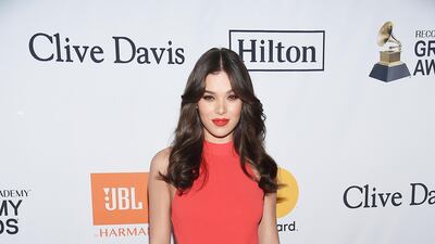Singer and actress Hailee Steinfeld also chose an Arab designer, wearing a two-tone red Elie Saab dress with scarlet heels. Evan Agostini / AP