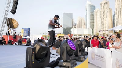 People came together to mark the Three Year Countdown to Expo 2020. Anna Nielsen/The National
