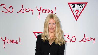 Claudia Schiffer, in Guess, attends a Guess party at Hotel George V on May 3, 2012 in Paris, France. Getty Images