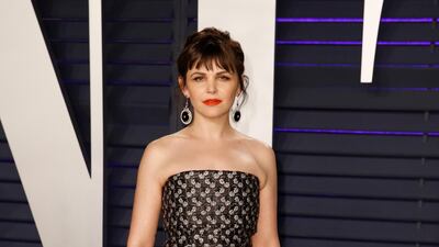 Ginnifer Goodwin arrives in Lela Rose at the 2019 Vanity Fair Oscar Party. Reuters