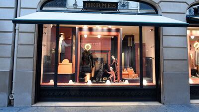 A Hermes store in Paris. In May the fashion house opened its boutique in Silicon Valley, California. AFP