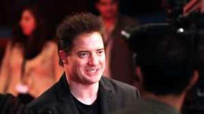Brendan Fraser walks the red carpet at the Dubai International Film Festival.