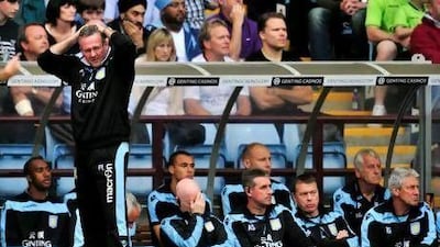 Aston Villa manager Paul Lambert. Glyn Kirk / AFP