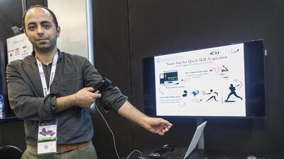 Dr Fady Al Najjar will soon begin work with Al Ain Hospital to test his smartsuit project on patients. Antonie Robertson / The National