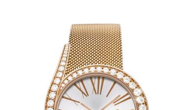 For 2016, Piaget’s Limelight Gala watch has been given a refresh and is now offered with a Milanese mesh bracelet, in either 18K white or rose gold. Courtesy Piaget