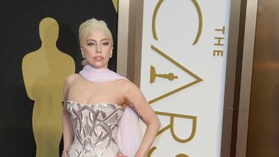 Lady Gaga, in Versace, arrives for the 86th annual Academy Awards ceremony at the Dolby Theatre in Hollywood, California, on March 2, 2014. EPA
