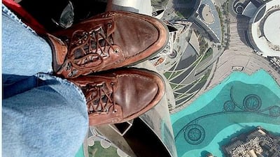 Joe McNally's view from atop the Burj Khalifa. Joe McNally/ Instagram