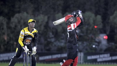 Panthers' Ronak Panoly bats during the Karwan Rising Stars F40 Final. Chris Whiteoak / The National