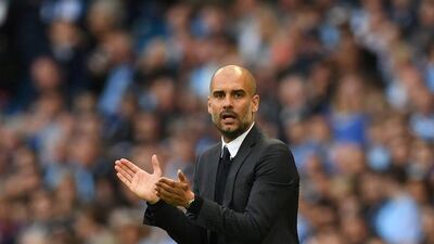 Manchester City manager Pep Guardiola. Paul Ellis / AFP