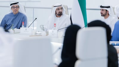 Sheikh Mohammed bin Rashid chairs a Cabinet meeting. Photo: Dubai Media Office