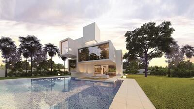 A rendering of one of the villas at Akoya Oxygen. Courtesy Damac