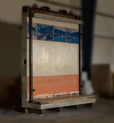 The 3.5m by 3m wall section that Divecha excised from a building near Burjeel Hospital. Photo: Vikram Divecha