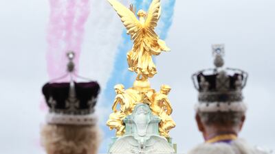 King Charles III and Queen Camilla on the balcony of Buckingham Palace. Getty Images/PA