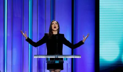 Aubrey Plaza presenting the 2019 Film Independent Spirit Awards. Reuters