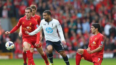 Right midfield: Aaron Lennon, Tottenham Hotspur. Utterly ineffective as Spurs lost at Anfield. Alex Livesey / Getty Images