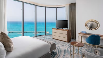 All rooms and suites come with views over the Mediterranean Sea or surrounding El Alamein City.
