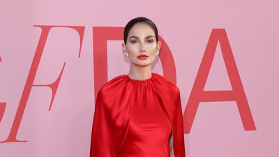 Model Lily Aldridge arrives for the 2019 CFDA fashion awards at the Brooklyn Museum in New York City on June 3, 2019. Reuters