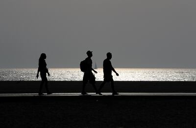 Enjoy a calming walk along Kite Beach. Pawan Singh / The National