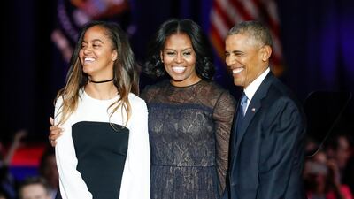 The format of the Obamas reported Netflix show could include talk-show-style or documentary productions. Obama does not plan to use shows to respond directly to President Donald Trump or other critics, but instead to showcase inspirational stories, according to the Times. Pictured: The Obamas with daughter Malia. EPA
