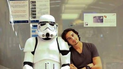 Ali Mostafa and a Stormtrooper. The director has created a video promo for Comic Con.