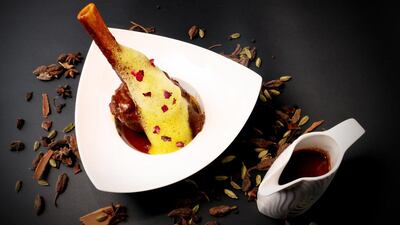 Junoon’s Shahi lamb shank. Courtesy Junoon