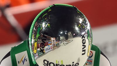 Slovenia's Nika Kriznar during the women's ski jump at the Nordic World Ski Championships in Oberstdorf, Germany, on Friday, February 26. Reuters