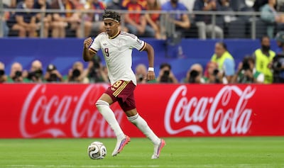 Spain’s Lamine Yamal during the World Cup semi-final victory over France. Getty Images