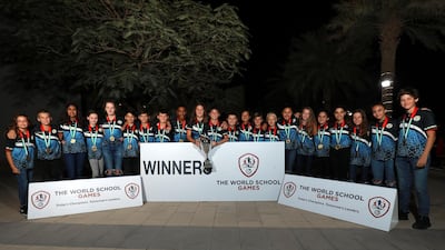The British School Al Khubairat, Abu Dhabi claimed gold at the World School Games in Dubai. Courtesy GulfYouthSport.com