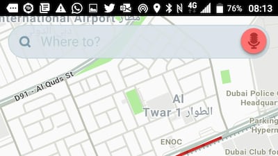 Heavy congestion and road closures could be seen on the Waze traffic app map on Monday morning. The National.