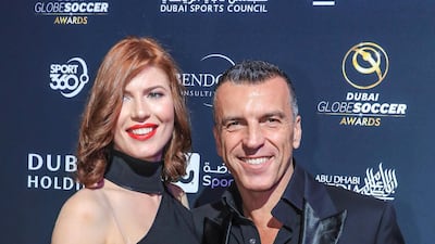 The red carpet was an eventful place during the Global Soccer Awards at the Madinat Jumeirah in Dubai on Thursday. Victor Besa / The National