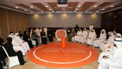 Members of the Fujairah Youth Council meet to discuss sustainable housing and financial assistance to buy them. Courtesy: Fujairah Youth Council