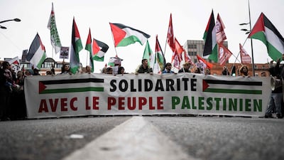 A demonstration for peace in Gaza organised in Toulouse, south-western France, on November 11.