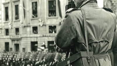 Photographers and cameramen capture footage of the great day. Photo: Charles Wilson