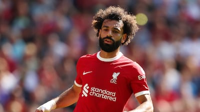 Mohamed Salah of Liverpool during the Premier League match against Aston Villa. Getty