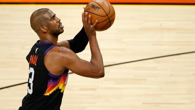 Chris Paul of the Phoenix Suns shoots a free-throw shot against the LA Clippers. AFP