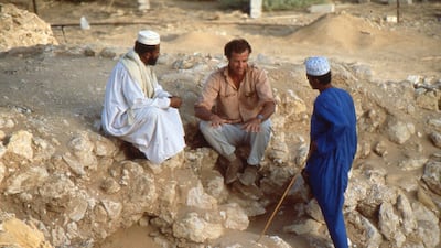 Fiennes searching for the lost city of Ubar called "the Atlantis of the Sands" by Lawrence of Arabia, in Oman