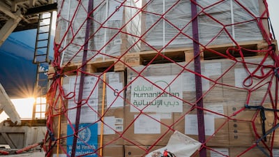 The air bridge 'builds on Dubai Humanitarian’s long-standing efforts to aid humanitarian operations in Gaza, guided by the directives of the UAE'. Photo: Dubai Media Office / X