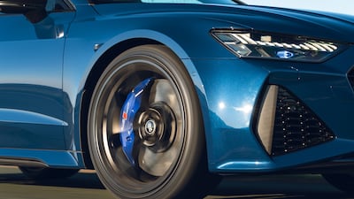 The RS7 is fitted with weight-optimised 22-inch alloy wheels