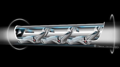 A hyperloop transport capsule would zoom passengers through elevated tubes. A Dutch team is to start full-scale testing. Courtesy SpaceX