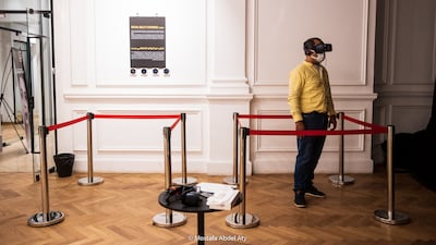 A section of the French audiovisual exhibit Virtual Reality Experience