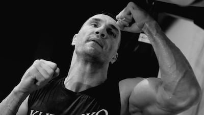 Wladimir Klitschko at the punchball during a training session at Hotel Stanglwirt on November 10, 2015 in Going, Austria. The heavyweight title clash between Wladimir Klitschko and Tyson Fury will be held on November 28 in Dusseldorf, Germany. (Photo by Alexander Hassenstein/Bongarts/Getty Images)