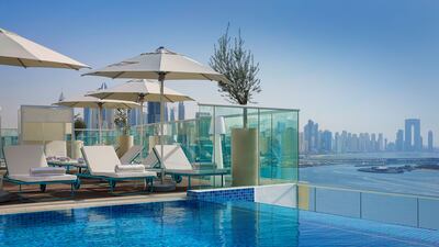 The rooftop infinity pool is open to day visitors, too