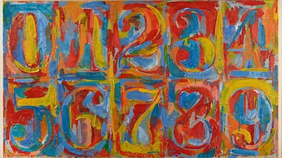 Museum Ludwig, Jasper Johns, Zero to Nine, 1959. Courtesy Ludwig Goes Pop