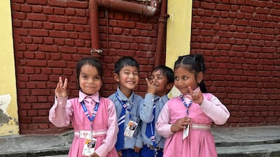 Children at Happy Hours learn seven subjects including Yog Sanskrit, which teaches them about Indian art and culture.