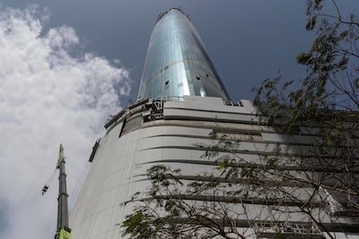 Construction is gathering pace on the Ciel hotel at Dubai Marina. Antonie Robertson / The National