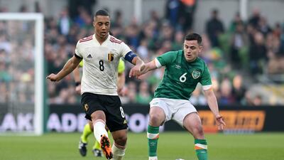 Josh Cullen – 6. A name familiar to the away fans, the Anderlecht midfielder looked to try and make things happen and was happy to get a foot in to move Ireland forwards. Getty