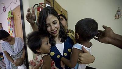 Maria Conceicao at The Dhaka Project, the shelter she founded in the Bangladeshi capital after seeing slum conditions there.