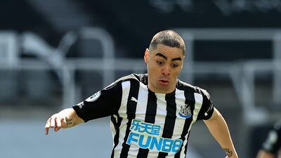 Miguel Almiron - 7: Looks more comfortable on the left-hand side of midfield and linked-up well with teammates as Newcastle launched numerous count-attacks in first half. Drove shot wide from outside area just after half-time. Getty