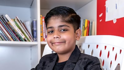 Ayaan Tariq, 7, has started a free library for children in Al Ain. All photos by Victor Besa / The National