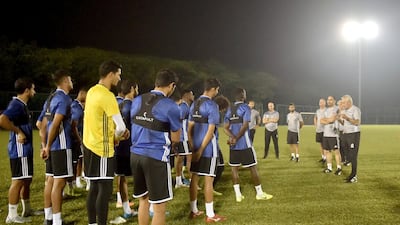 Photos of the training of the first national team in the camp of Malaysia. Courtesy UAE FA